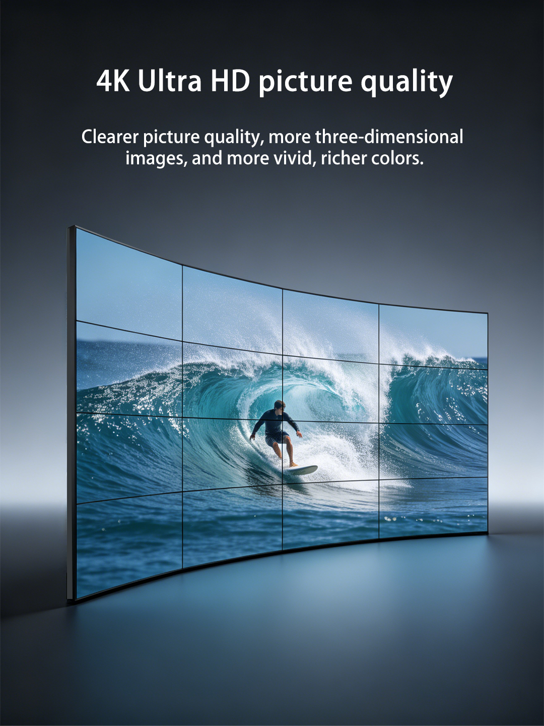 Easy-to-Install 55-inch 2x3 4K Spliced Video Wall | Indoor Commercial Display for Malls & Exhibitions