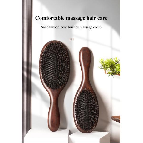 Customized Logo Wooden Square Paddle Hair Brush With 100% Beechwood