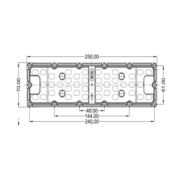 Объектив СИД ROSH 250x70mm одеть прочный материал ПК для уличного света