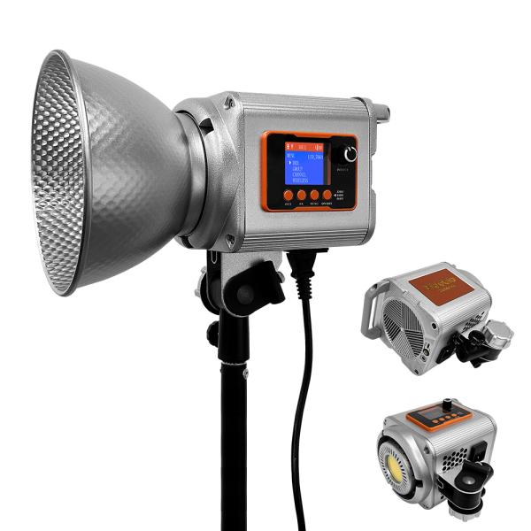 Projecteur de lumière d'appoint enfichable de 200W avec température de couleur réglable de 2700k à 6500k, adapté à l'éclairage d'appoint intérieur et extérieur