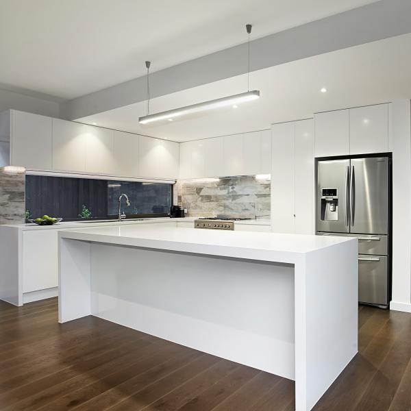Popular White Simple Style Kitchen Cabinet Design Wholesale Modular Kitchen Cabinet