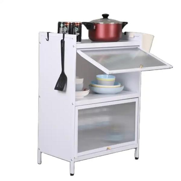 Living Room Metal Kitchen Pantry Cupboards Storage Cabinet Modern