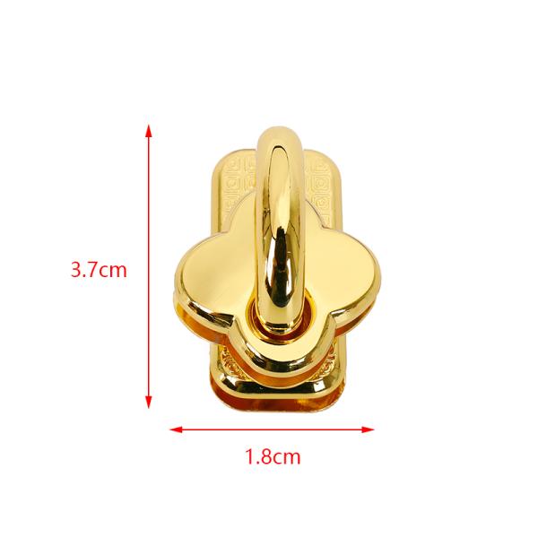 Gold Shiny Metal Bag Lock Replacement Metal Purse Hardware Accessories