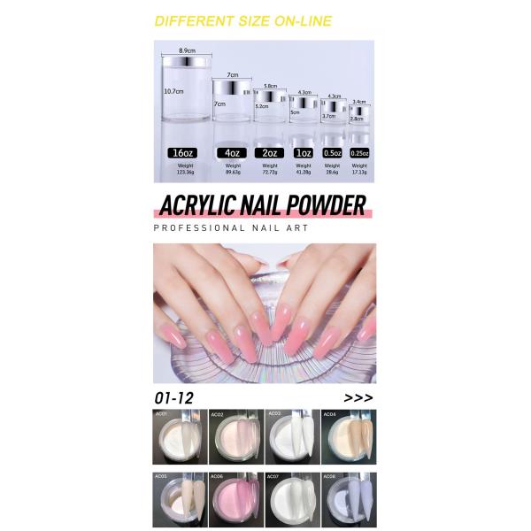High-quality Manufacturer Customized Durability Colorful 3 In 1 Acrylic Powder For Wholesale acrylic nail wholesale