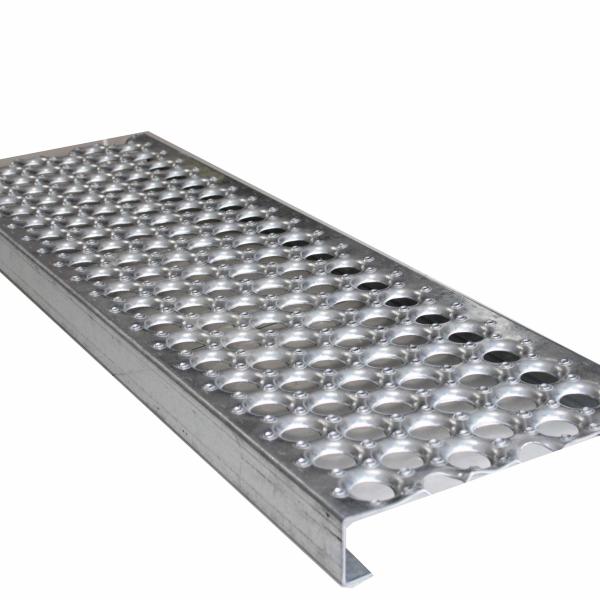 Crocodile Mouth Low Carbon Steel Anti - Skid Stair Treads Aluminum Material