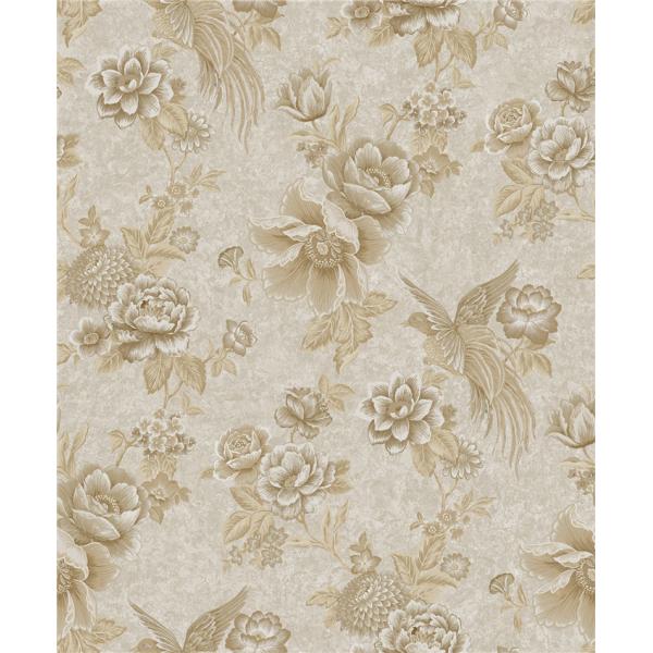 Washable Embossed Flower Wallpaper For Living Rooms , Durable Wall Coverings