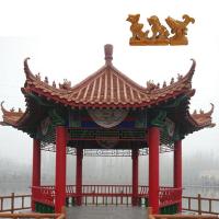 Gazebo esmaltado estilo asiático de madera brillante del tejado tejado del jardín de las tejas de tejado del Gazebo