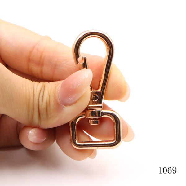 Rose Gold Plating Bag Snap Clasp 15.5mm Snap Hook For Bag Hardware