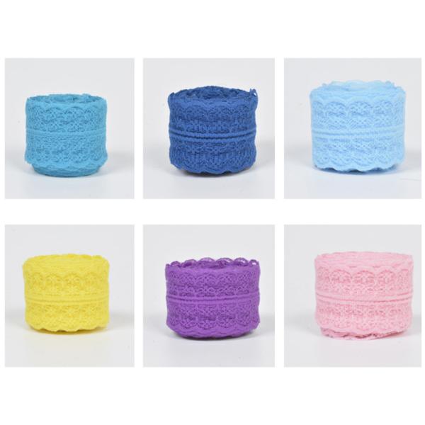 Design Colorful Lace Rice Shape Ribbon Roll for Dry Clothing Garment Decoration Accessories Ramadan Graduation School Gift Packaging