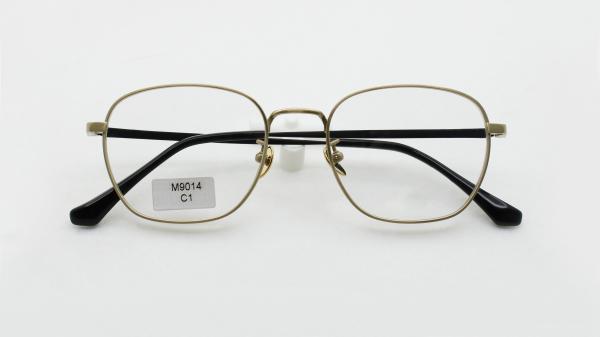 Non Prescription Glasses Frame Titanium Optical Eyeglasses for Men/Women with Groves Lined Creative Designer Eyewear