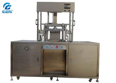 Máquina cosmética inteiramente hidráulica da imprensa do pó para o bolo da fundação, 6 cavidades pelo molde, auto alimentação do pó