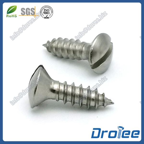 18-8 Stainless Steel Slotted Oval Head Self-tapping Sheet Metal Screw