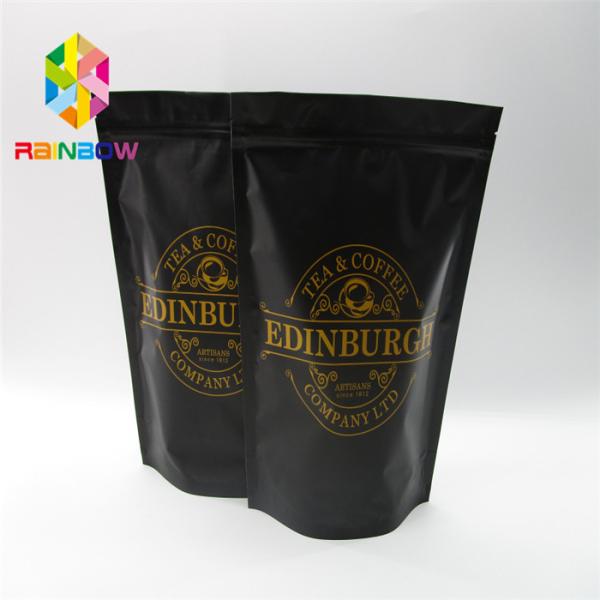 Laminated Aluminum Foil Plastic Pouches Packaging , Heat Sealed Stand Up Bags With Valve