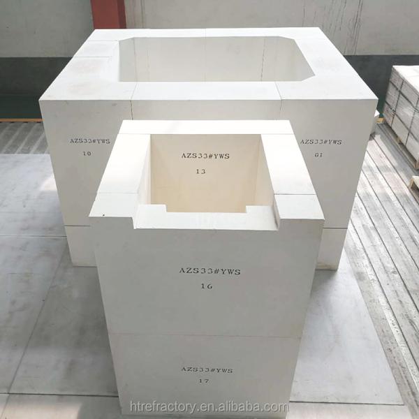 16% СиО2 Содержание AZS Arch Crown Refractory Block/Brick Fused Cast AZS Block