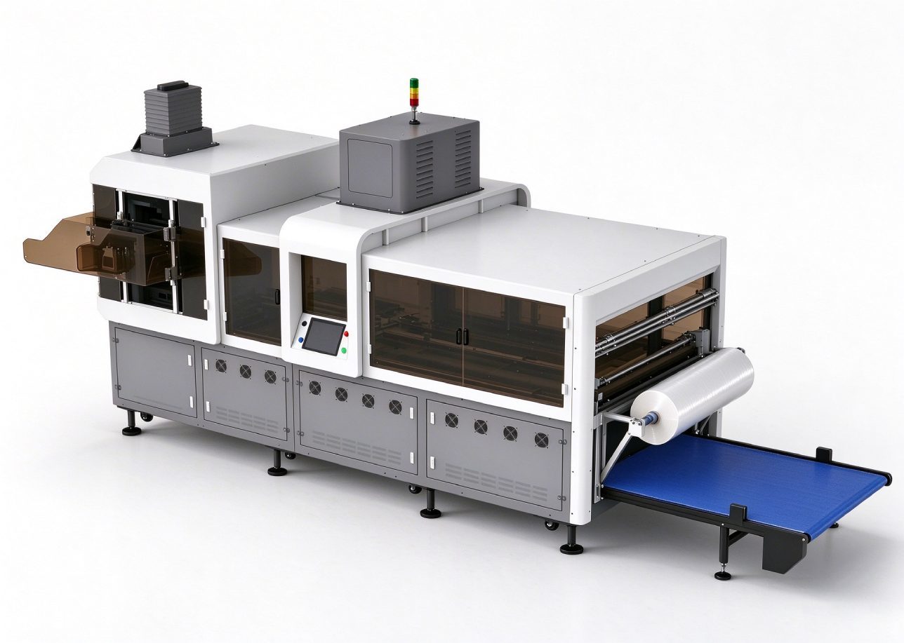 Fully Automatic Bottle Packaging Machine, Integrated Roll Film Bagging Machine for 100ml-5L Plastic Empty Bottles