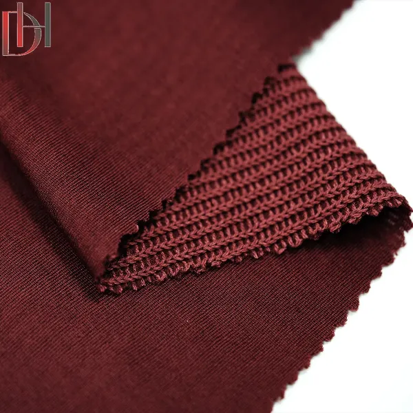 Fashion Plain Dyed Garment Sportswear Polyester Hoodie Ribbed Sweatshirt Textile Winter Fabric