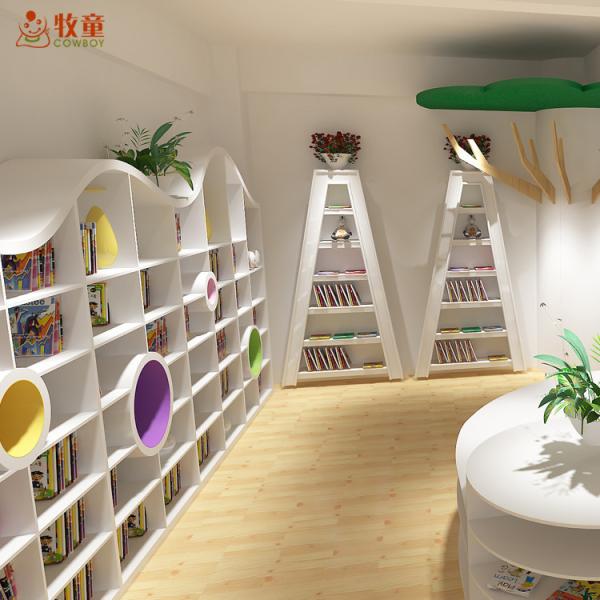 China supplies children kindergarten school wooden MDF library furniture for reading room