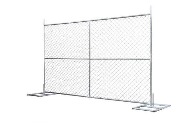 8'x12' temporary chain link fence panels diameter wire 11.5ga chain link mesh 2 x 2 tube 35mm wall thick 1.60mm