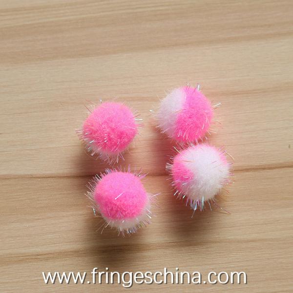 Wholesale Colorful Glitter DIY Pom Pom Ball For Costume Christmas Decoration
