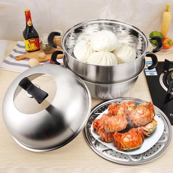 Best Selling Silver Kitchen Cookware Nonstick Steamer Pots Set Food Steamers Cooker Steamer Pots