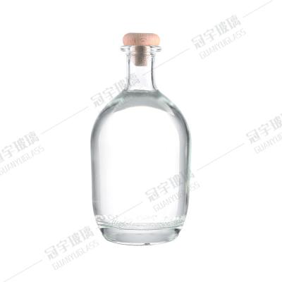 Estampagem a quente 350ml 550ml 750ml garrafa de vinho de vidro com requisitos específicos dos clientes de cortiça