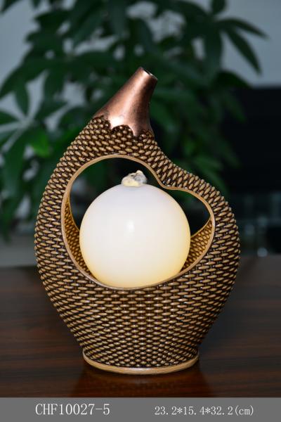 12 Inch T-Pot Ratten  Ornament Indoor Tabletop Fountains