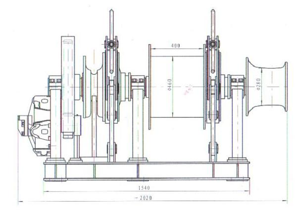 φ28 Hydraulic Drive Combined Marine Anchor Windlass With Winch 33.3KN CCS Approval