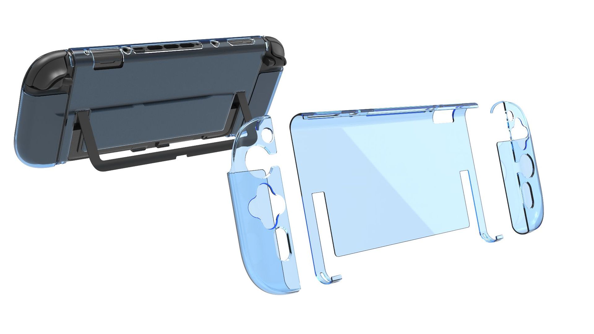 Laudtec Clear Case for Switch 2 (2025) Carrying Protective PC Case, Shockproof PC & TPU Protective Grip Cover Anti-Scratch