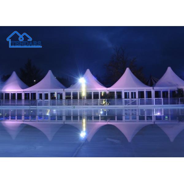 Water Proof / Fire-Proof Pagoda Tent s For Hard Shell Trade Exhibition ,Prefabricated House Tent