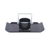 5000lb Trailer Jack Foot Plate With Pin Base Round Tube Black Powder Coated