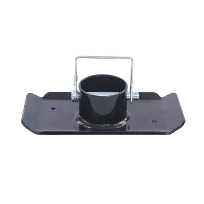 5000lb Trailer Jack Foot Plate With Pin Base Round Tube Black Powder Coated