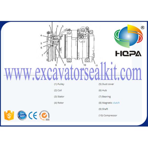 320D Excavator Engine Parts 3066 Refrigerant Compressor Assy 259-7244