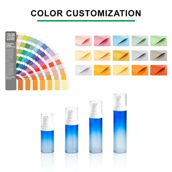Food-grade PET Cosmetic Bottle with Gradient Matte Design and Press Pump for Precise Skincare Dispensing
