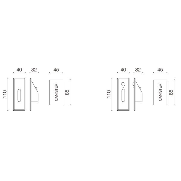 Outdoor Wall Recessed Step Light Fixture IP20 IP65 Wall Recessed Step Light