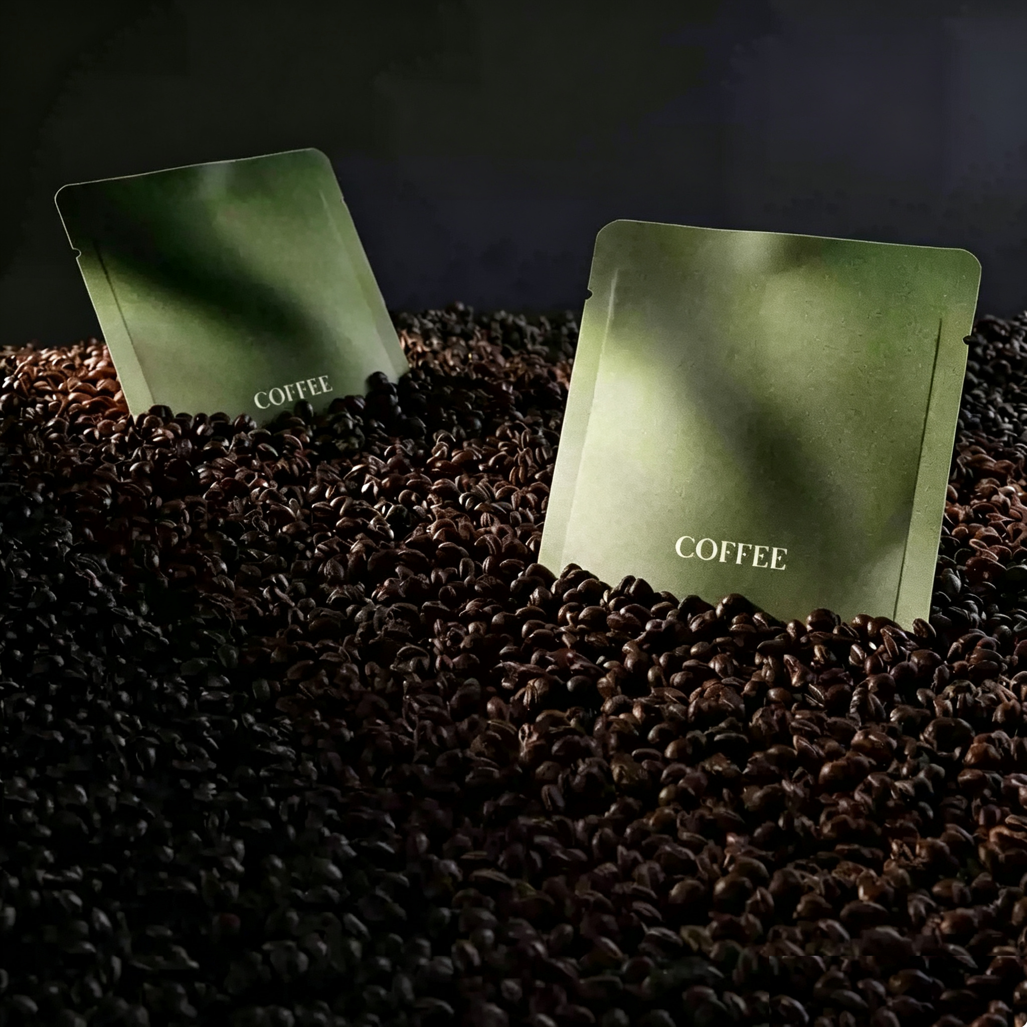 Single-Serve Drip Coffee Sachets & Sample Flat Pouches | Custom Printed 3 Side Seal Coffee Sample Bags For Hanging Drip Coffee OEM Packaging