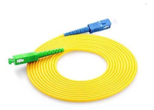 L15m Dia3.0mm SM Fiber Optic Communication Cable / SC APC Fiber Jumper