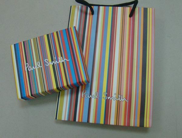 Hand made customized retail paper shopping bag with cotton handle
