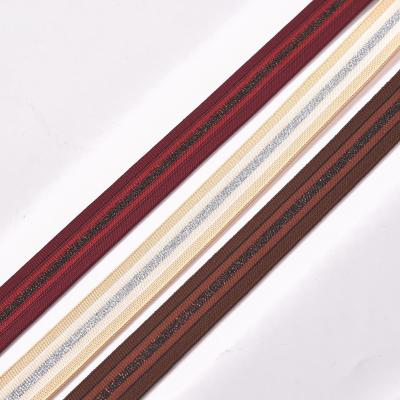 Guarnição decorativa da fita de 20KJ58 Lurex Rib Knitted 2.5cm