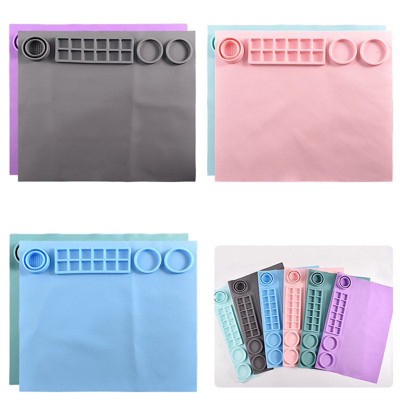 Silicone Oil Painting Pad, Children's DIY Clay Tool Art Pad, Graffiti Board Pad, Built-in Cup