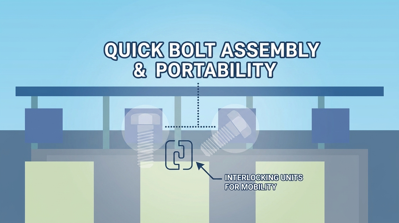 Relocatable Modular Bolt-Connected Steel Structure Workshop Dismountable Reusable Temporary Industrial Building