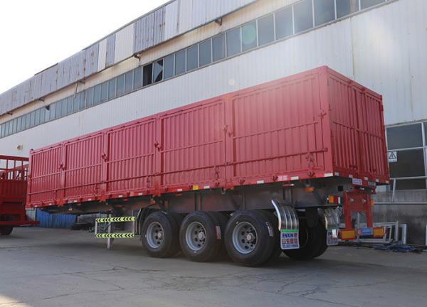 3-Axle Van Semi-Trailer With No ABS Anti-lock Braking System And Fence Full Trailer