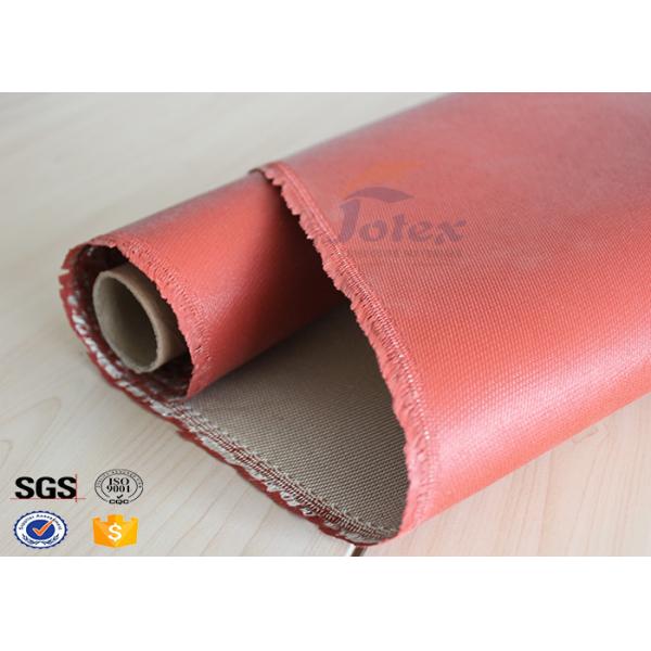1200 Degree Silicone Coated Glass Cloth , Heat Resistant Fabric Fiberglass