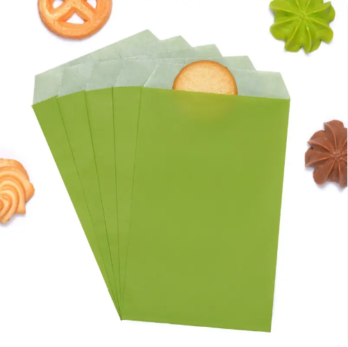 Eco Friendly Glassine Paper Bags Greaseproof Food Safe Treat Pouches For Cookies Candies