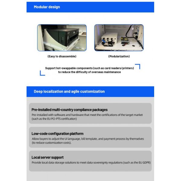 Self Checkin Kiosk with 1920X1080 Resolution Capacitive Touch 10 Point Screen and Intel Core I5 Processor