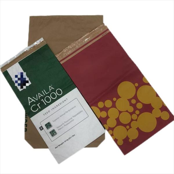 Logotipo de impressão personalizado Bolsas de papel de parede múltipla à prova de umidade