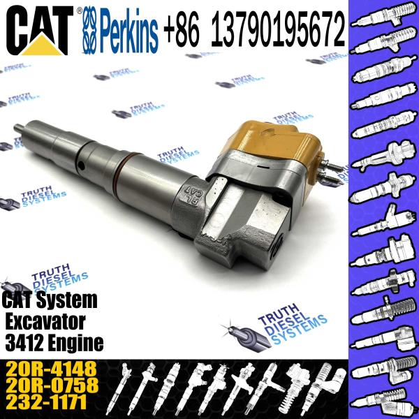 CAT Diesel 3412 Engine Excavator Parts Fuel Injector 1747528 174-7528 20R-4148 For Caterpillar