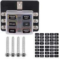 Le bloc M4 de fusible de lame d'indicateur de 6 manières LED vissent des fentes du support 6 de fusible du goujon M5
