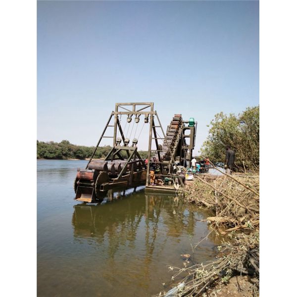 JC-3000 Ladder Winch Bucket Chain River Sand Dredger 400m3/h Output