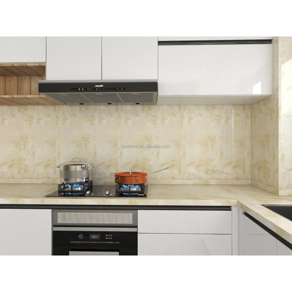 80cm largeur autocollant en marbre anti-huile papier peinture de cuisine imperméable à l'eau design moderne PVC autocollant de cuisine Backsplash