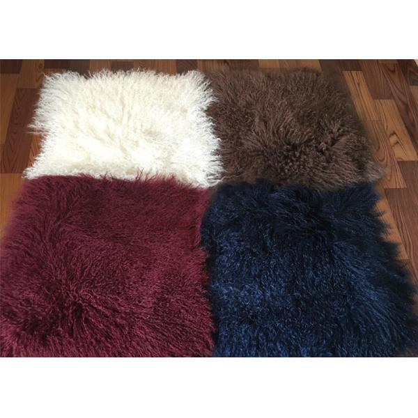 Шерсти Тибета монгольского половика овчины прямоугольника реального длинные курчавые с покрашенным цветом